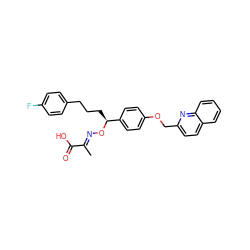 C/C(=N\O[C@@H](CCCc1ccc(F)cc1)c1ccc(OCc2ccc3ccccc3n2)cc1)C(=O)O ZINC000013557788