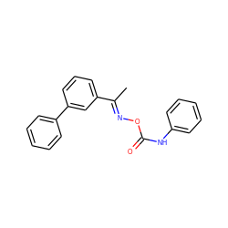 C/C(=N\OC(=O)Nc1ccccc1)c1cccc(-c2ccccc2)c1 ZINC000058511992