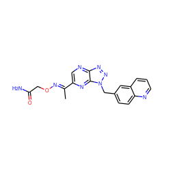 C/C(=N\OCC(N)=O)c1cnc2nnn(Cc3ccc4ncccc4c3)c2n1 ZINC000096170334