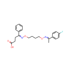 C/C(=N\OCCCCO/N=C(/CCC(=O)O)c1ccccc1)c1ccc(F)cc1 ZINC000045338002