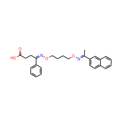 C/C(=N\OCCCCO/N=C(/CCC(=O)O)c1ccccc1)c1ccc2ccccc2c1 ZINC000045335620