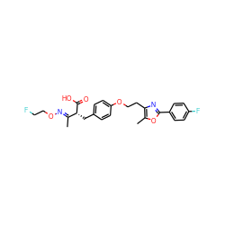 C/C(=N\OCCF)[C@@H](Cc1ccc(OCCc2nc(-c3ccc(F)cc3)oc2C)cc1)C(=O)O ZINC000028702652