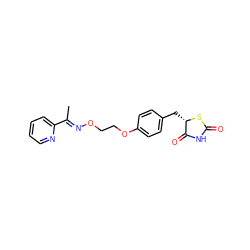 C/C(=N\OCCOc1ccc(C[C@@H]2SC(=O)NC2=O)cc1)c1ccccn1 ZINC000027207906