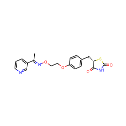 C/C(=N\OCCOc1ccc(C[C@@H]2SC(=O)NC2=O)cc1)c1cccnc1 ZINC000027208821