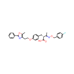 C/C(=N\OCc1ccc(F)cc1)[C@@H](Cc1ccc(OCCc2nc(-c3ccccc3)oc2C)cc1)C(=O)O ZINC000028702617