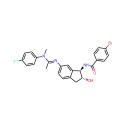 C/C(=N\c1ccc2c(c1)[C@@H](NC(=O)c1ccc(Br)cc1)[C@H](O)C2)N(C)c1ccc(F)cc1 ZINC000473089534