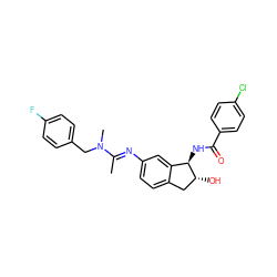 C/C(=N\c1ccc2c(c1)[C@@H](NC(=O)c1ccc(Cl)cc1)[C@H](O)C2)N(C)Cc1ccc(F)cc1 ZINC000473089604