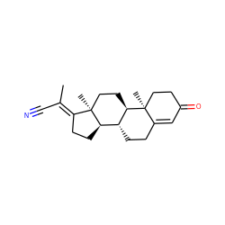 C/C(C#N)=C1/CC[C@@H]2[C@H]3CCC4=CC(=O)CC[C@]4(C)[C@@H]3CC[C@]12C ZINC000036323293