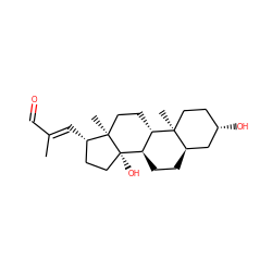 C/C(C=O)=C\[C@H]1CC[C@]2(O)[C@@H]3CC[C@@H]4C[C@@H](O)CC[C@]4(C)[C@H]3CC[C@]12C ZINC000013809031