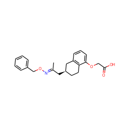 C/C(C[C@@H]1CCc2c(cccc2OCC(=O)O)C1)=N\OCc1ccccc1 ZINC000026016473