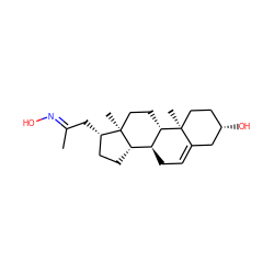 C/C(C[C@H]1CC[C@H]2[C@@H]3CC=C4C[C@@H](O)CC[C@]4(C)[C@H]3CC[C@@]21C)=N\O ZINC000013834927