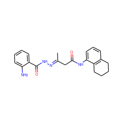 C/C(CC(=O)Nc1cccc2c1CCCC2)=N\NC(=O)c1ccccc1N ZINC000100613989