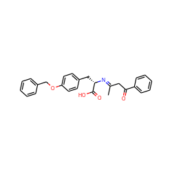 C/C(CC(=O)c1ccccc1)=N\[C@@H](Cc1ccc(OCc2ccccc2)cc1)C(=O)O ZINC000101356698