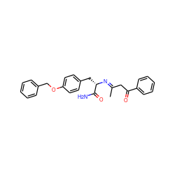 C/C(CC(=O)c1ccccc1)=N\[C@@H](Cc1ccc(OCc2ccccc2)cc1)C(N)=O ZINC000100930662