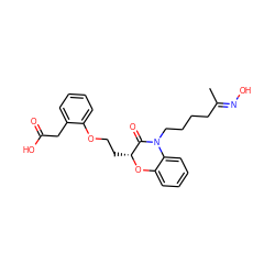 C/C(CCCCN1C(=O)[C@@H](CCOc2ccccc2CC(=O)O)Oc2ccccc21)=N\O ZINC000012358422