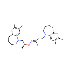 C/C(CCN1CCCCc2nc(C)c(C)cc21)=N\O[C@@H](C)CN1CCCCc2nc(C)c(C)cc21 ZINC000003965234