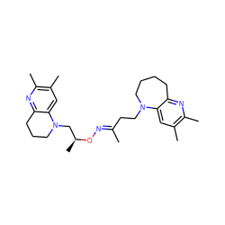 C/C(CCN1CCCCc2nc(C)c(C)cc21)=N\O[C@@H](C)CN1CCCc2nc(C)c(C)cc21 ZINC000003965235