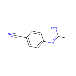 C/C(N)=N/c1ccc(C#N)cc1 ZINC000026724484