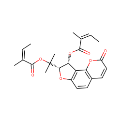 C/C=C(/C)C(=O)O[C@@H]1c2c(ccc3ccc(=O)oc23)O[C@@H]1C(C)(C)OC(=O)/C(C)=C\C ZINC000004097906