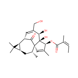 C/C=C(/C)C(=O)O[C@H]1C(C)=C[C@]23C(=O)[C@@H](C=C(CO)[C@@H](O)[C@]12O)[C@H]1[C@@H](C[C@H]3C)C1(C)C ZINC000100037855