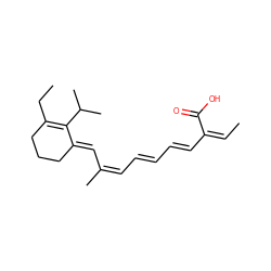 C/C=C(/C=C/C=C/C=C(C)\C=C1/CCCC(CC)=C1C(C)C)C(=O)O ZINC000095554261