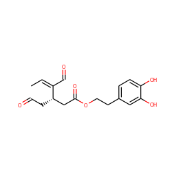 C/C=C(/C=O)[C@@H](CC=O)CC(=O)OCCc1ccc(O)c(O)c1 ZINC000036462653