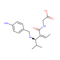 C/C=C(\C(=O)NCC(=O)O)[C@H](NCc1ccc(N)cc1)C(C)C ZINC000096283439