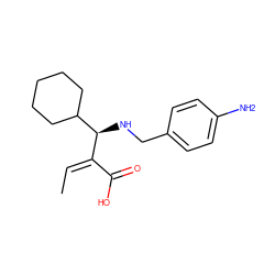 C/C=C(\C(=O)O)[C@H](NCc1ccc(N)cc1)C1CCCCC1 ZINC000096283443