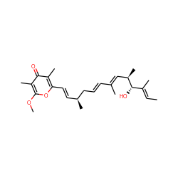 C/C=C(\C)[C@H](O)[C@H](C)/C=C(C)/C=C/C[C@@H](C)/C=C/c1oc(OC)c(C)c(=O)c1C ZINC000072116149