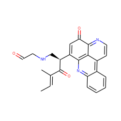 C/C=C(\C)C(=O)[C@@H](CNCC=O)C1=CC(=O)c2nccc3c2c1nc1ccccc13 ZINC000103195067