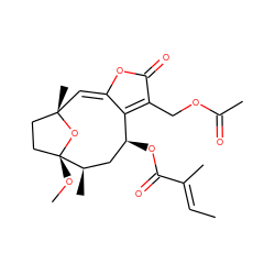 C/C=C(\C)C(=O)O[C@H]1C[C@@H](C)[C@]2(OC)CC[C@](C)(/C=C3/OC(=O)C(COC(C)=O)=C31)O2 ZINC000084654636