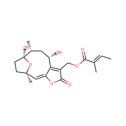 C/C=C(\C)C(=O)OCC1=C2/C(=C\[C@@]3(C)CC[C@](O)(O3)[C@H](C)C[C@@H]2O)OC1=O ZINC000211374143