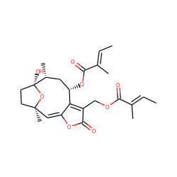 C/C=C(\C)C(=O)OCC1=C2/C(=C\[C@@]3(C)CC[C@](O)(O3)[C@H](C)C[C@@H]2OC(=O)/C(C)=C/C)OC1=O ZINC000222910835