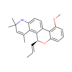 C/C=C/[C@@H]1Oc2cccc(OC)c2-c2ccc3c(c21)C(C)=CC(C)(C)N3 ZINC000013470815