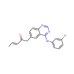 C/C=C/C(=O)Cc1ccc2ncnc(Nc3cccc(Br)c3)c2c1 ZINC000040951868