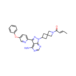 C/C=C/C(=O)N1CC2(CC(n3nc(-c4ccc(Oc5ccccc5)cn4)c4c(N)ncnc43)C2)C1 ZINC000214221233