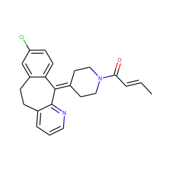 C/C=C/C(=O)N1CCC(=C2c3ccc(Cl)cc3CCc3cccnc32)CC1 ZINC000299835736