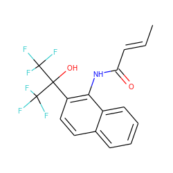 C/C=C/C(=O)Nc1c(C(O)(C(F)(F)F)C(F)(F)F)ccc2ccccc12 ZINC000013489791