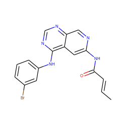 C/C=C/C(=O)Nc1cc2c(Nc3cccc(Br)c3)ncnc2cn1 ZINC000013861816