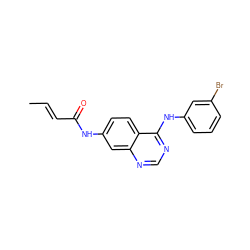 C/C=C/C(=O)Nc1ccc2c(Nc3cccc(Br)c3)ncnc2c1 ZINC000001488952