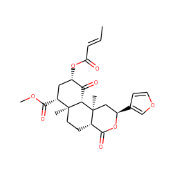 C/C=C/C(=O)O[C@H]1C[C@@H](C(=O)OC)[C@]2(C)CC[C@H]3C(=O)O[C@H](c4ccoc4)C[C@]3(C)[C@H]2C1=O ZINC000299823383