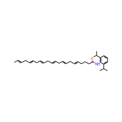 C/C=C/C/C=C/C/C=C/C/C=C/C/C=C/C/C=C/CCCC(=O)Nc1c(C(C)C)cccc1C(C)C ZINC000026171441