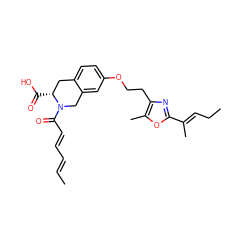 C/C=C/C=C/C(=O)N1Cc2cc(OCCc3nc(/C(C)=C/CC)oc3C)ccc2C[C@H]1C(=O)O ZINC000038401704