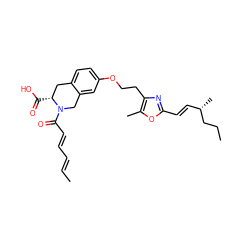 C/C=C/C=C/C(=O)N1Cc2cc(OCCc3nc(/C=C/[C@H](C)CCC)oc3C)ccc2C[C@H]1C(=O)O ZINC000073224760