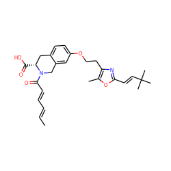 C/C=C/C=C/C(=O)N1Cc2cc(OCCc3nc(/C=C/C(C)(C)C)oc3C)ccc2C[C@H]1C(=O)O ZINC000034395734