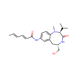 C/C=C/C=C/C(=O)Nc1ccc2c(c1)C[C@@H](CO)NC(=O)[C@H](C(C)C)N2C ZINC000013493066