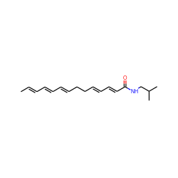 C/C=C/C=C/C=C/CC/C=C/C=C/C(=O)NCC(C)C ZINC000014722314