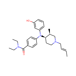 C/C=C/CN1CC[C@@H](N(c2ccc(C(=O)N(CC)CC)cc2)c2cccc(O)c2)[C@@H](C)C1 ZINC000038156728