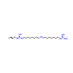 C/C=C/CNC(=N)NCCCCCCCCNCCCCCCCCNC(=N)N ZINC000043012086