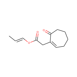 C/C=C/OC(=O)CC1=CCCCCC1=O ZINC000028528307